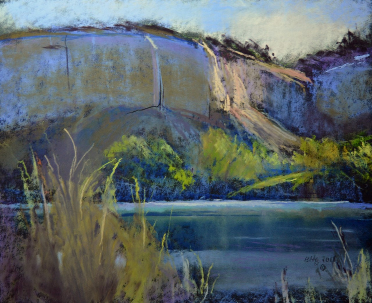 Pastel piece featuring the Yellowstone River