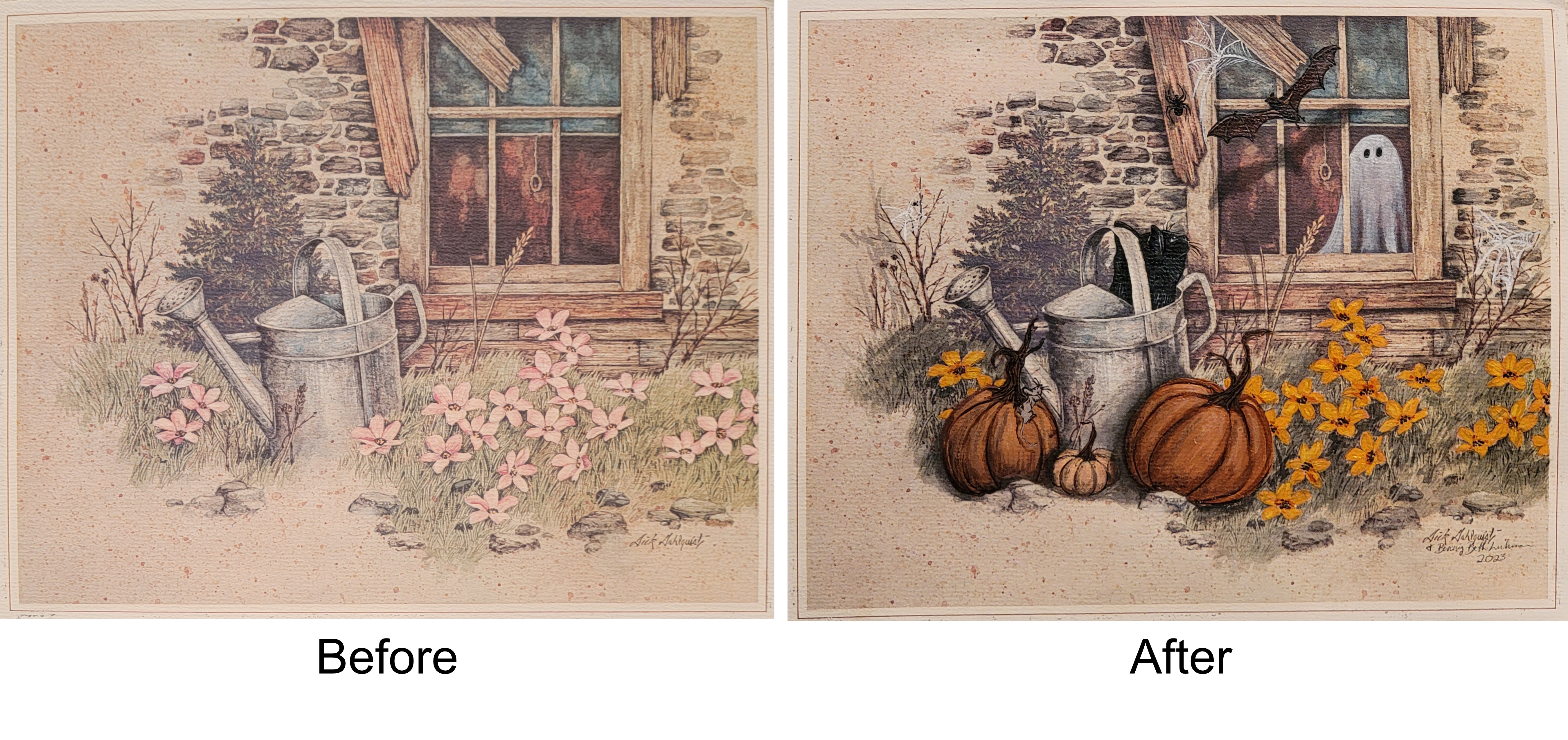 Before and After Thrift Painting