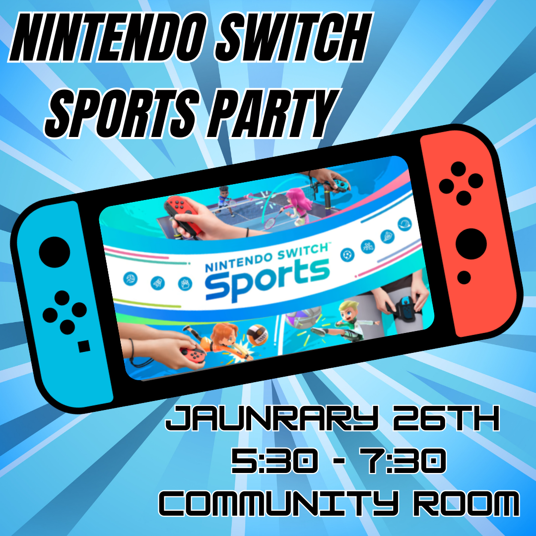 a flyer for a Nintendo Switch Sports party