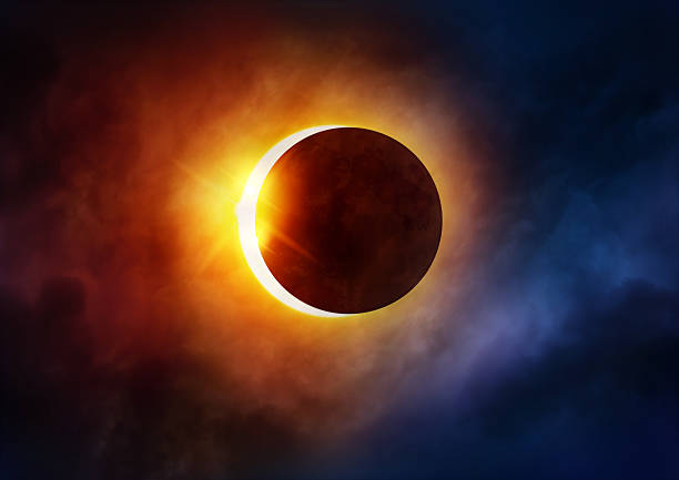 Orange and blue eclipse image