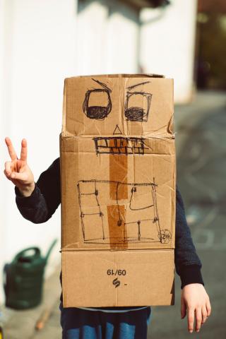 cardboard robot