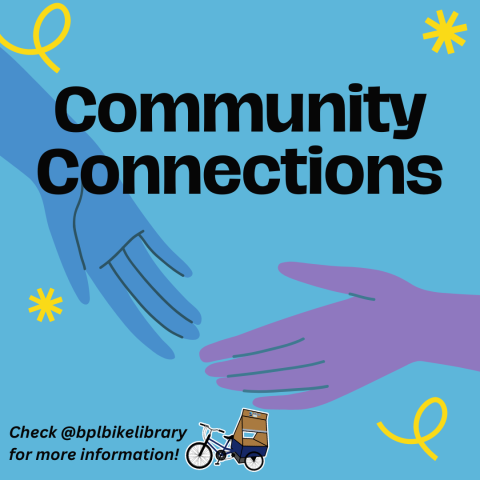 a picture about the bike library program, Community Connections 