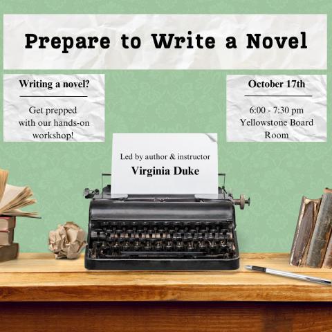 Prepare to write a novel workshop 