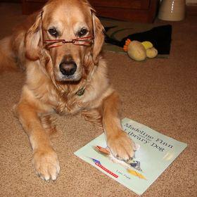 Dog with a book