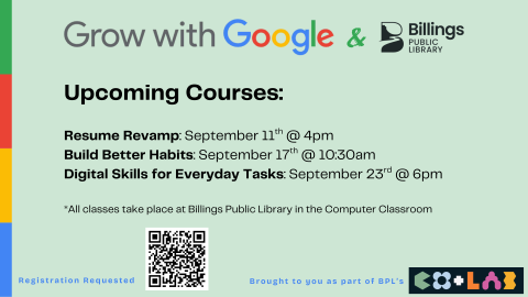 This image shows the Grow with Google course information. 