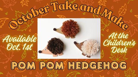 pom pom hedgehog slide