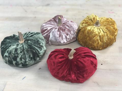 picture of velvet pumpkin craft