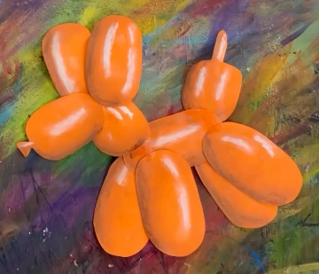 drawing of a balloon dog