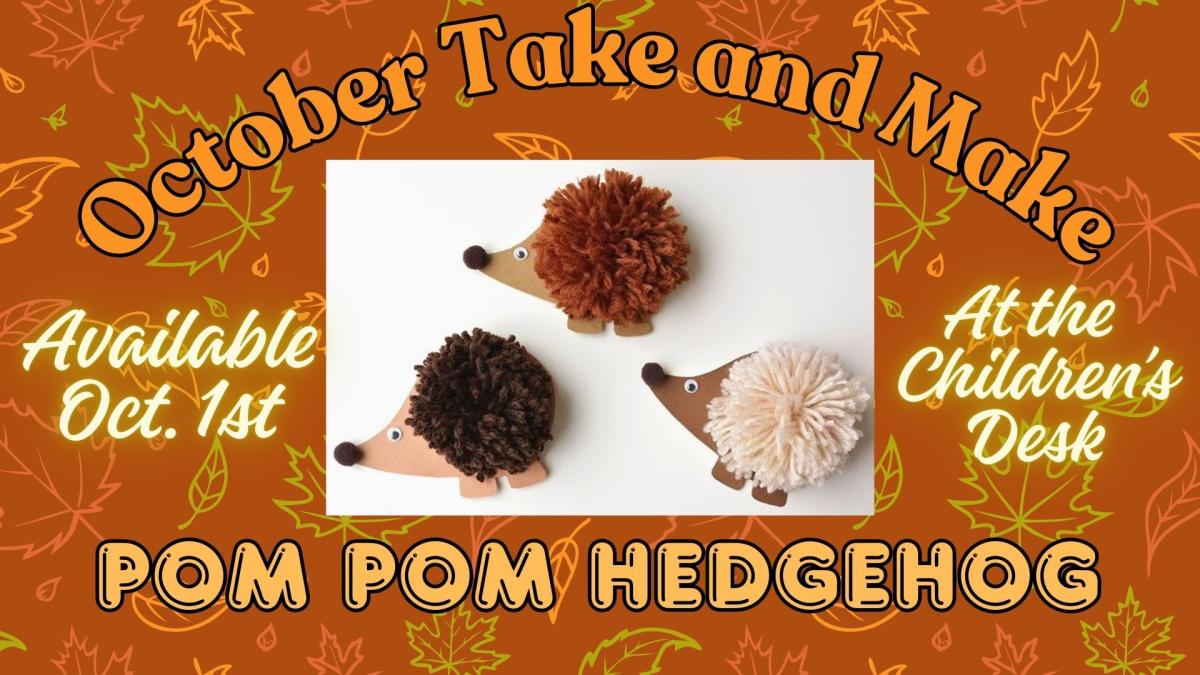 pom pom hedgehog slide